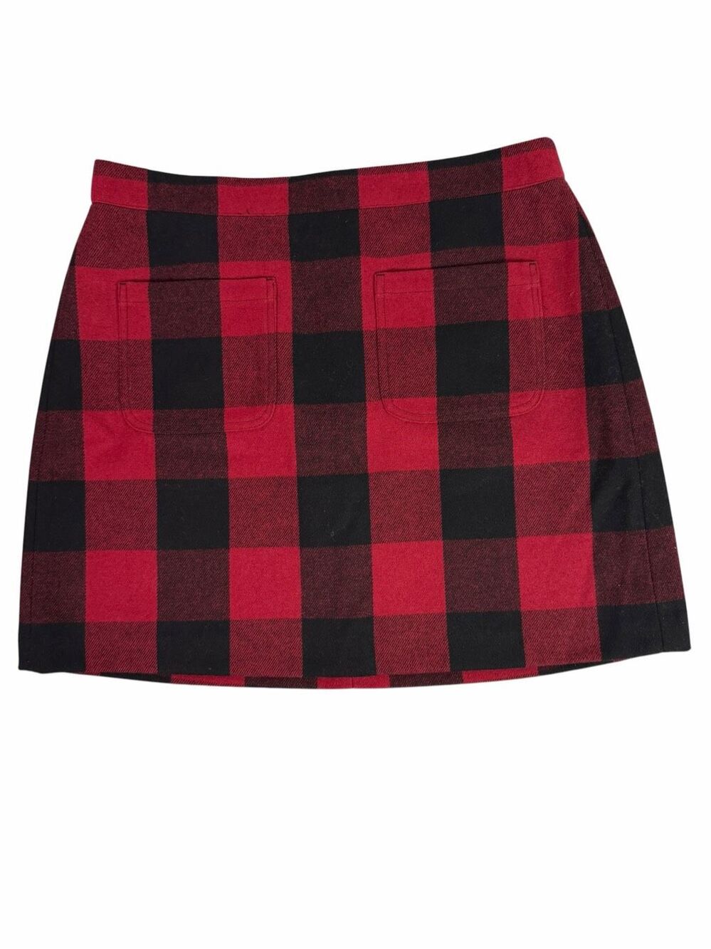 J. Crew Wool Buffalo Plaid Mini Skirt size 12